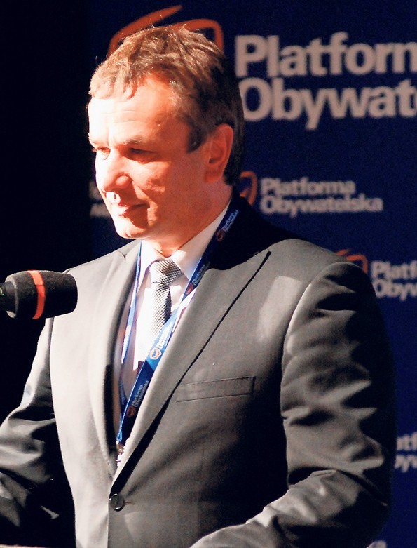 Poseł Andrzej Biernat, szef kampanii wyborczej PO w Łódzkiem.