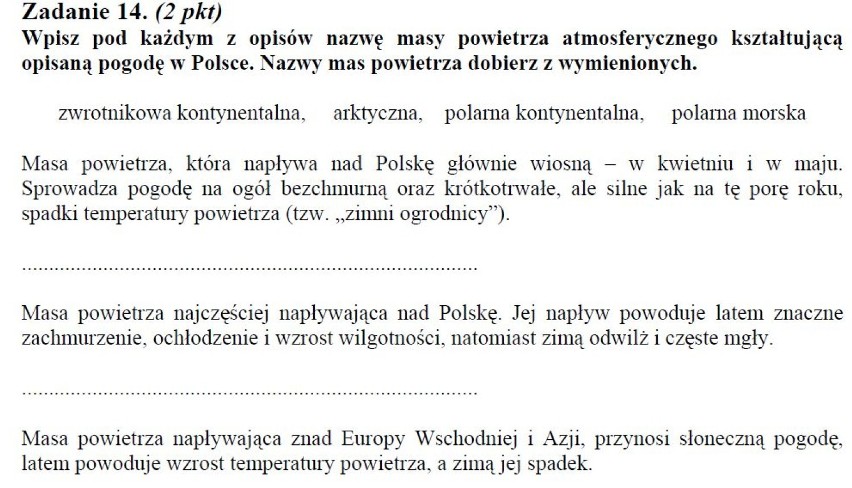 GEOGRAFIA MATURA 2013 ODPOWIEDZI ARKUSZE - maj 2013