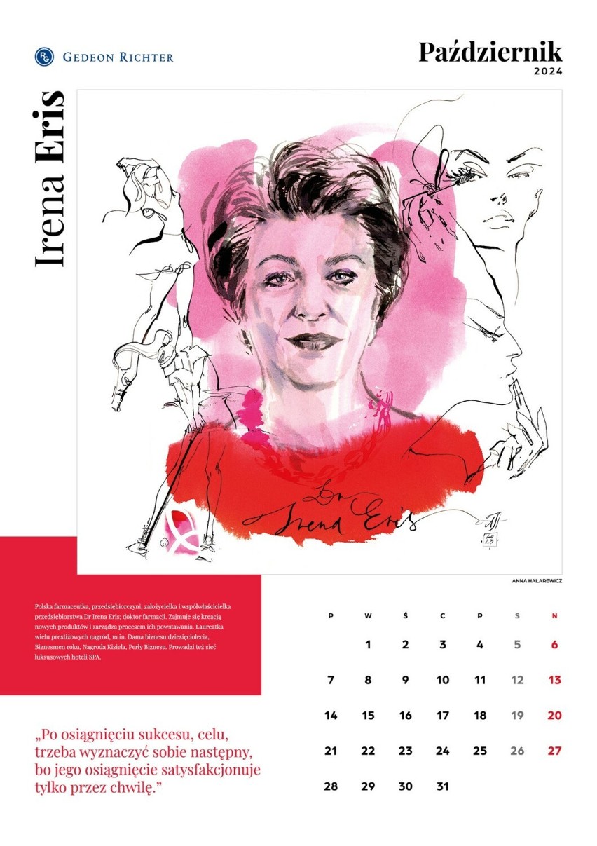 Siła kobiet na kartach Kalendarza Artystycznego Gedeon Richter