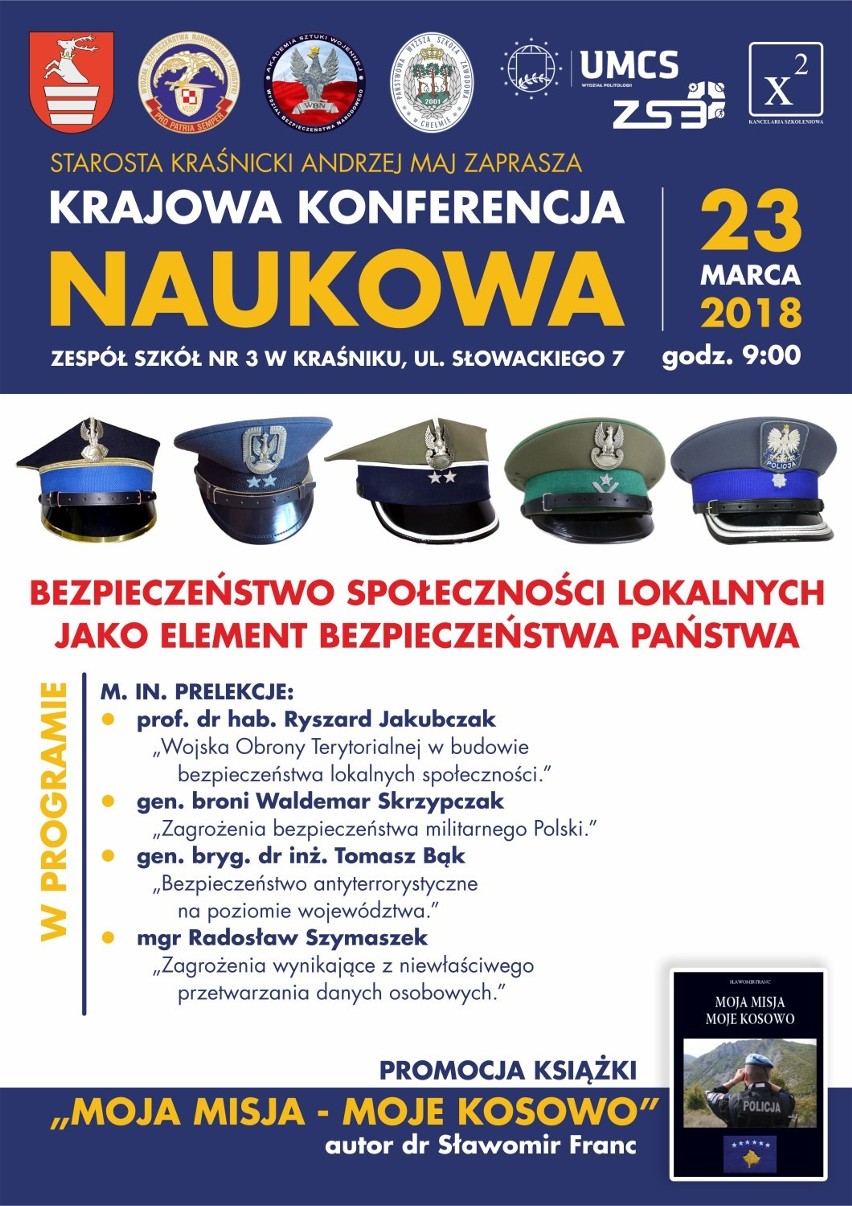 W Kraśniku zorganizują krajową konferencję naukową o bezpieczeństwie. Wśród prelegentów m.in. gen. Waldemar Skrzypczak