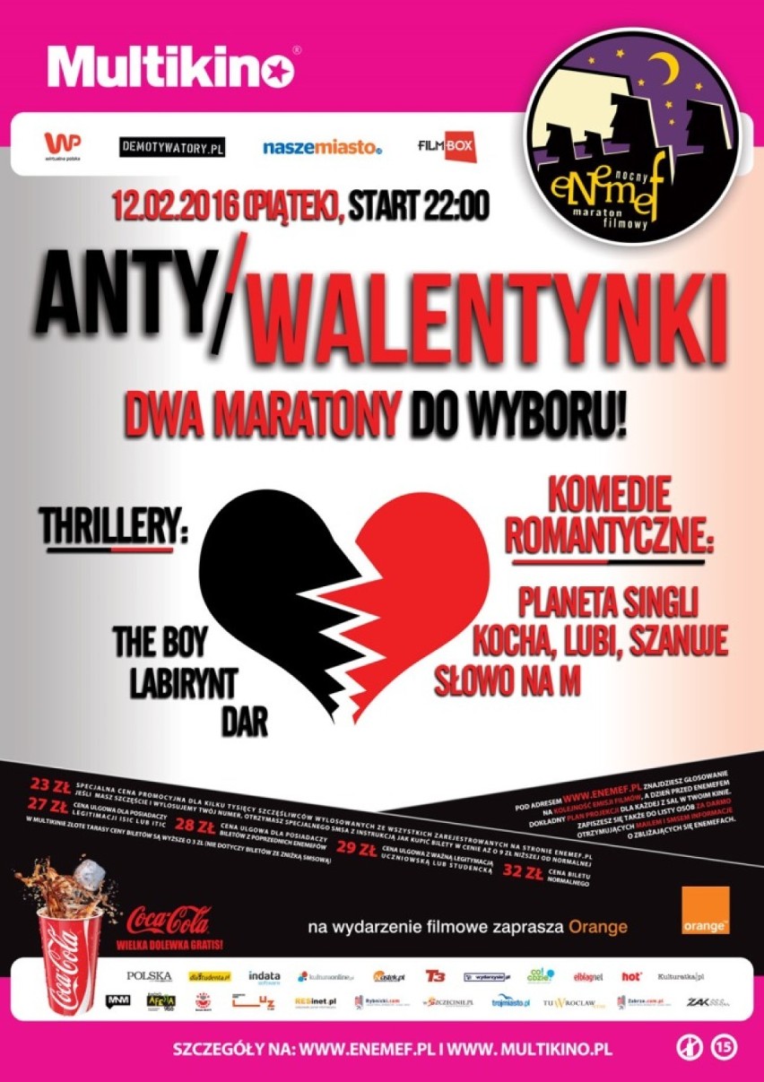 ENEMEF: Walentynki/Antywalentynki
12 lutego, godz....