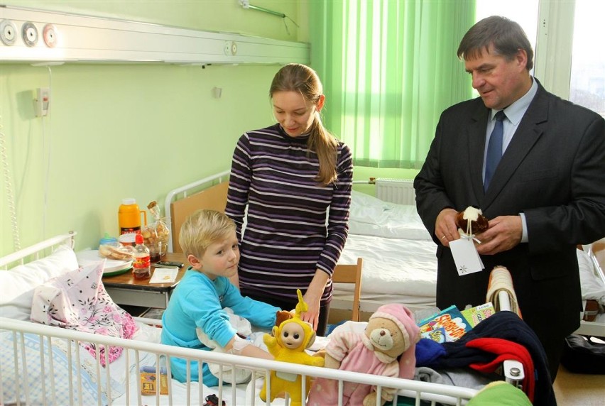 Prezydent Kacperek odwiedził chore dzieci