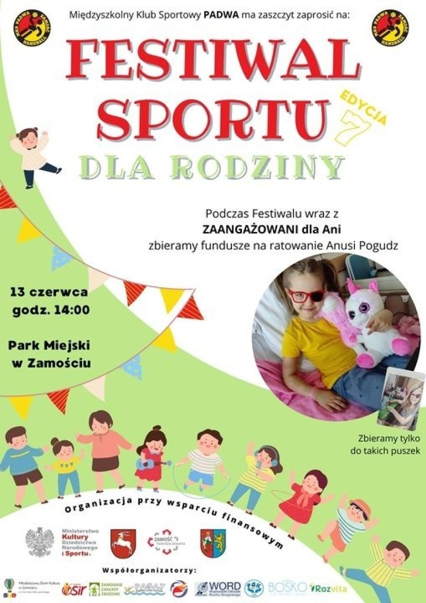 Festiwal Sportu dla Rodziny, wystartuje13 czerwca o godzinie...