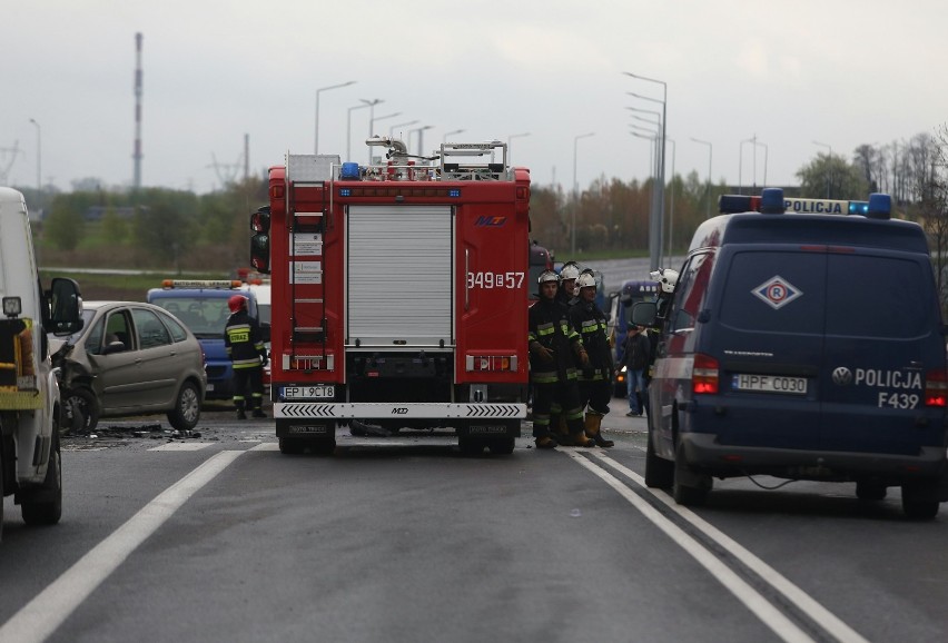 Wypadek na DK91 pod Piotrkowem