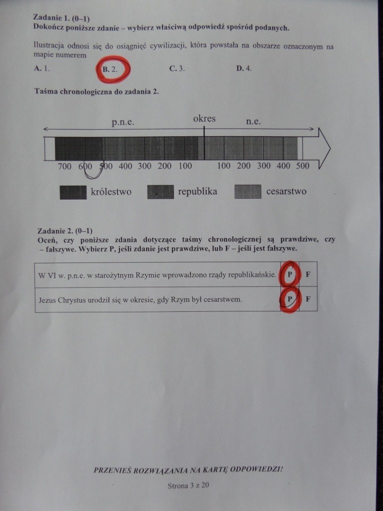 Egzamin gimnazjalny 2013: historia, WOS [ODPOWIEDZI DO TESTU!]