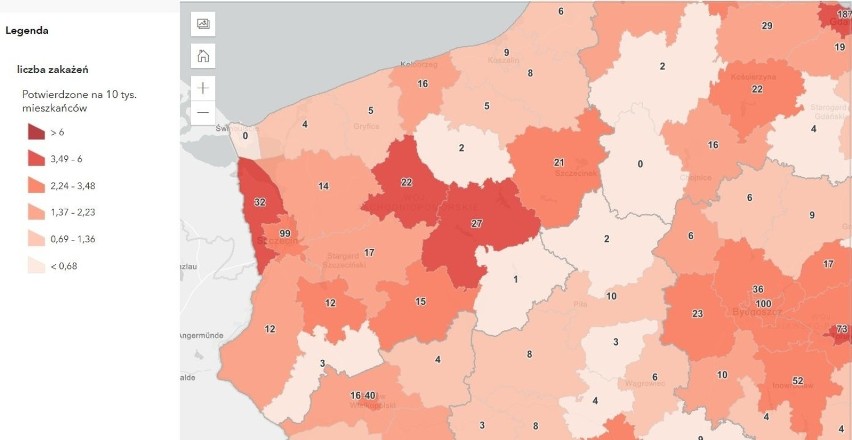 Koronawirus - woj. zachodniopomorskie, 23.02.2021