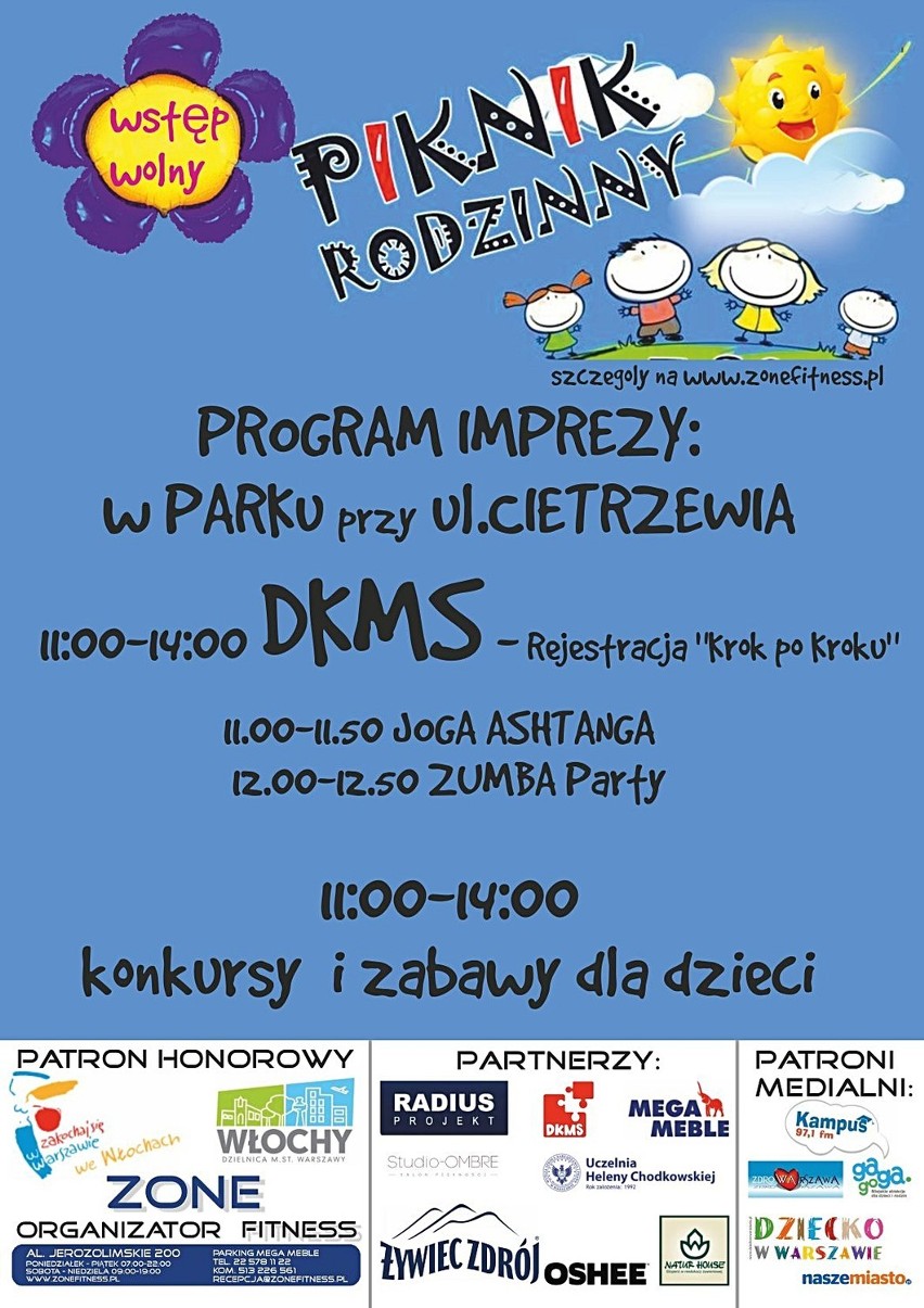 Piknik z okazji Dnia Dziecka dla wszystkich mieszkańców Warszawy i okolic