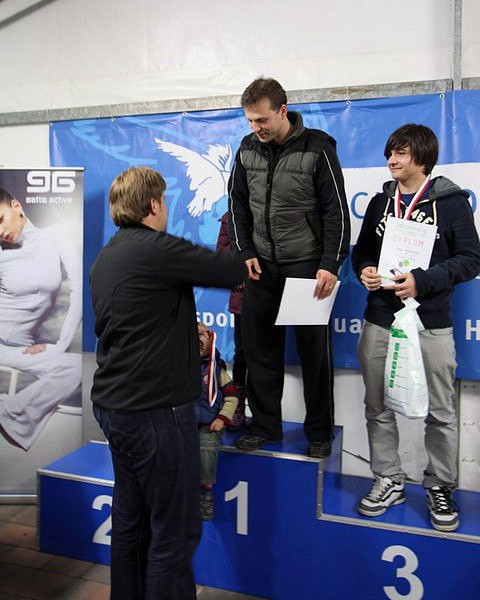 Marcin Ciszewski na najwyższym stopniu podium