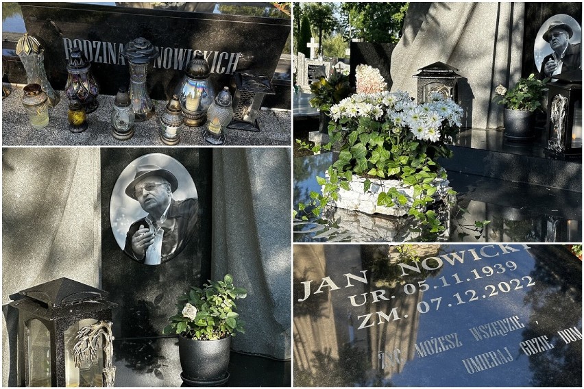 Tak wygląda obecnie nagrobek Jana Nowickiego na cmentarzu...
