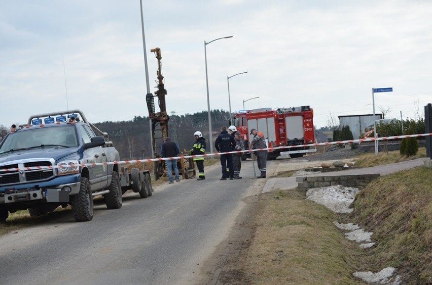 Podczas odwiertu drogi w Jaczowie przebili się przez gazową rurę