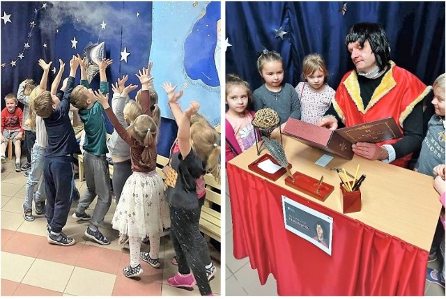 W Przedszkolu Muzyczna Kraina przy ul. Poznańskiej w Inowrocławiu dzieci uczestniczyły w kosmicznych eksperymentach. Spotkały się też z Mikołajem Kopernikiem