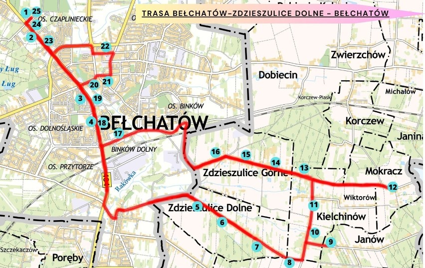 Od poniedziałku w gminie Bełchatów ruszą kursy na nowych...