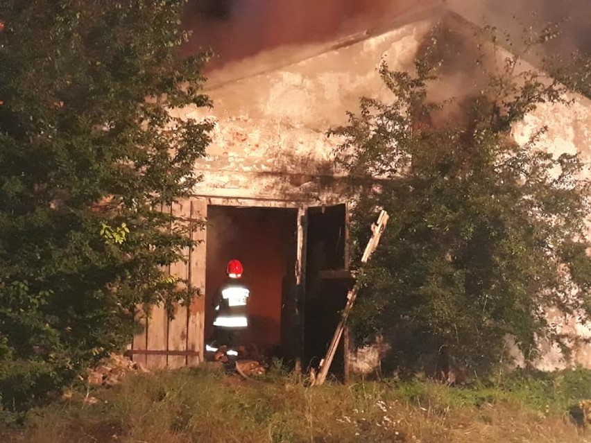 Pożar na terenie szkoły w Wojsławicach