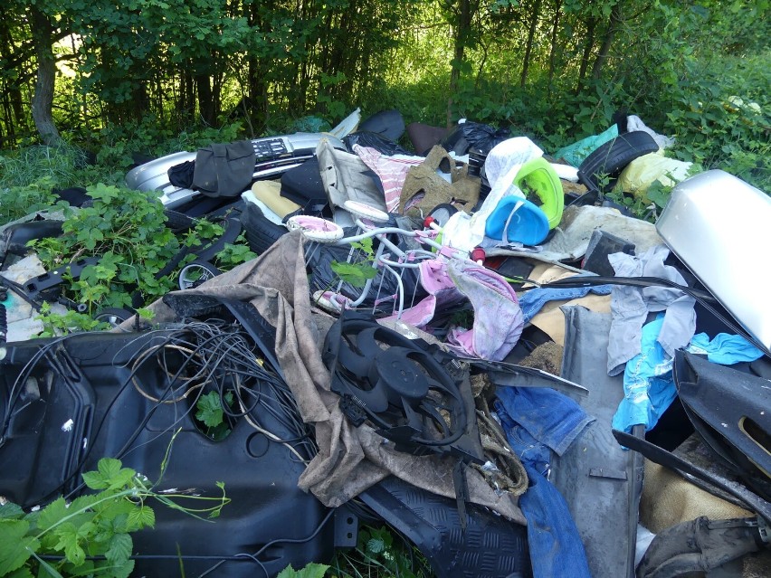 Leśnicy z Nadleśnictwa Durowo opublikowali zdjęcie sterty śmieci, którą ktoś wyrzucił do lasu... 