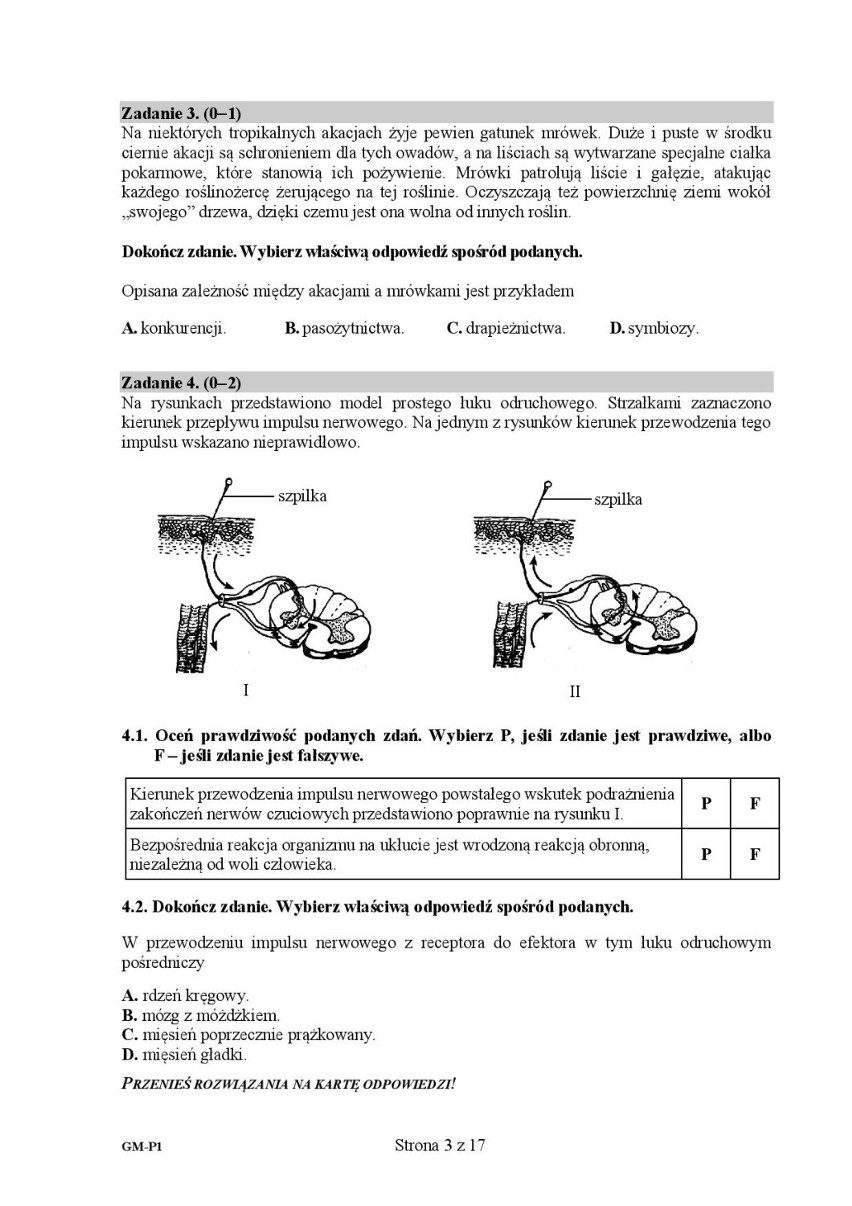 Test gimnazjalny 2016 część przyrodnicza [ODPOWIEDZI, ARKUSZE, PYTANIA]