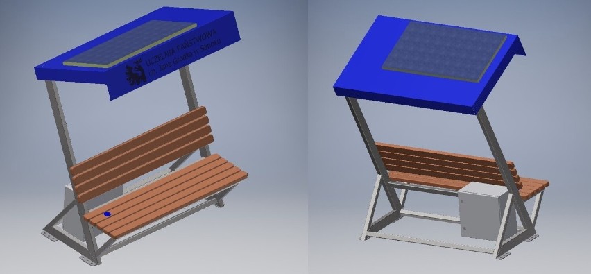 Pierwsza w Sanoku ławka solarna została opracowana przez studentów sanockiej uczelni. To ich praca magisterska