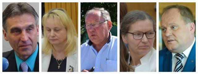 Oni powalczą o mandat posła. Od lewej: Mirosław  Lech, Agnieszka  Szczygielska, Bronisław Talkowski, Bożena Jelska-Jaroś, Mieczysław Baszko