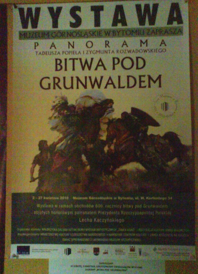 Plakat bytomskiej wystawy &quot;Bitwy pod Grunwaldem&quot; Tadeusza Popiela i Zygmunta Rozwadowskiego