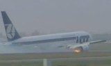 Awaryjne lądowanie Boeinga 767 w Warszawie [wideo]