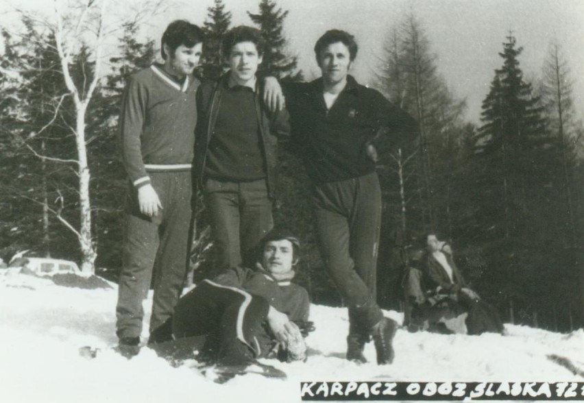 1972 rok, od lewej: Władysław Poręba, Janusz Sybis, Piotr Jawny