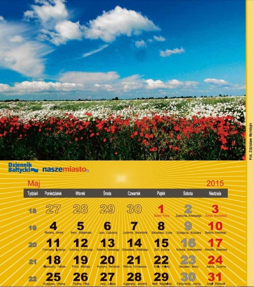 Kalendarz powiatu malborskiego 2015 stworzony dzięki zdjęciom od Czytelników