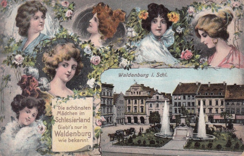 Lata 1900-1905 
Fragment wałbrzyskiego rynku na starej...