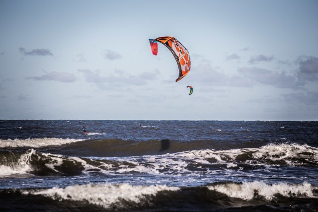 Jesienny kitesurfing, Władysławowo 2016