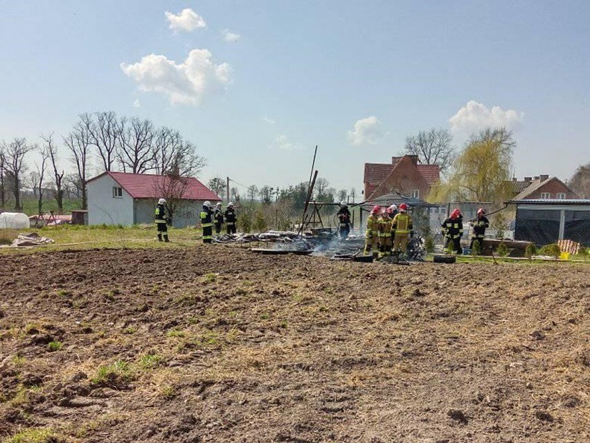 Pożar gasiło aż 7 jednostek strażackich z Kwidzyna, Gardei,...