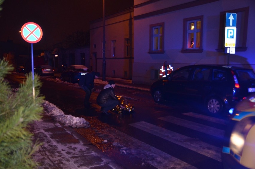 Potrącenie na pasach przy skrzyżowaniu ulic Dąbrówki i Krzywe Koło
