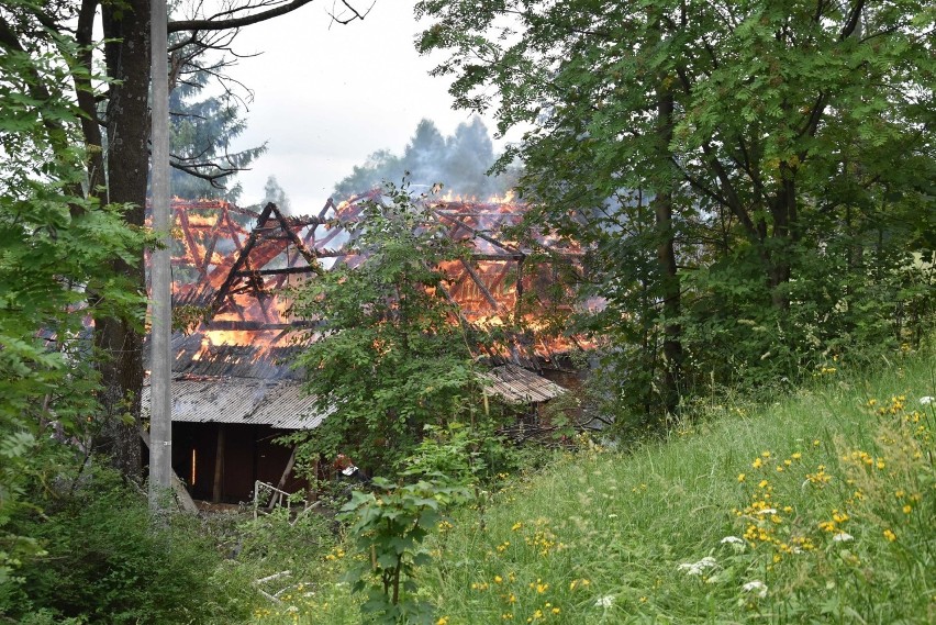 Zakopane. Pożar drewnianego domu na Kozińcu [ZDJĘCIA]