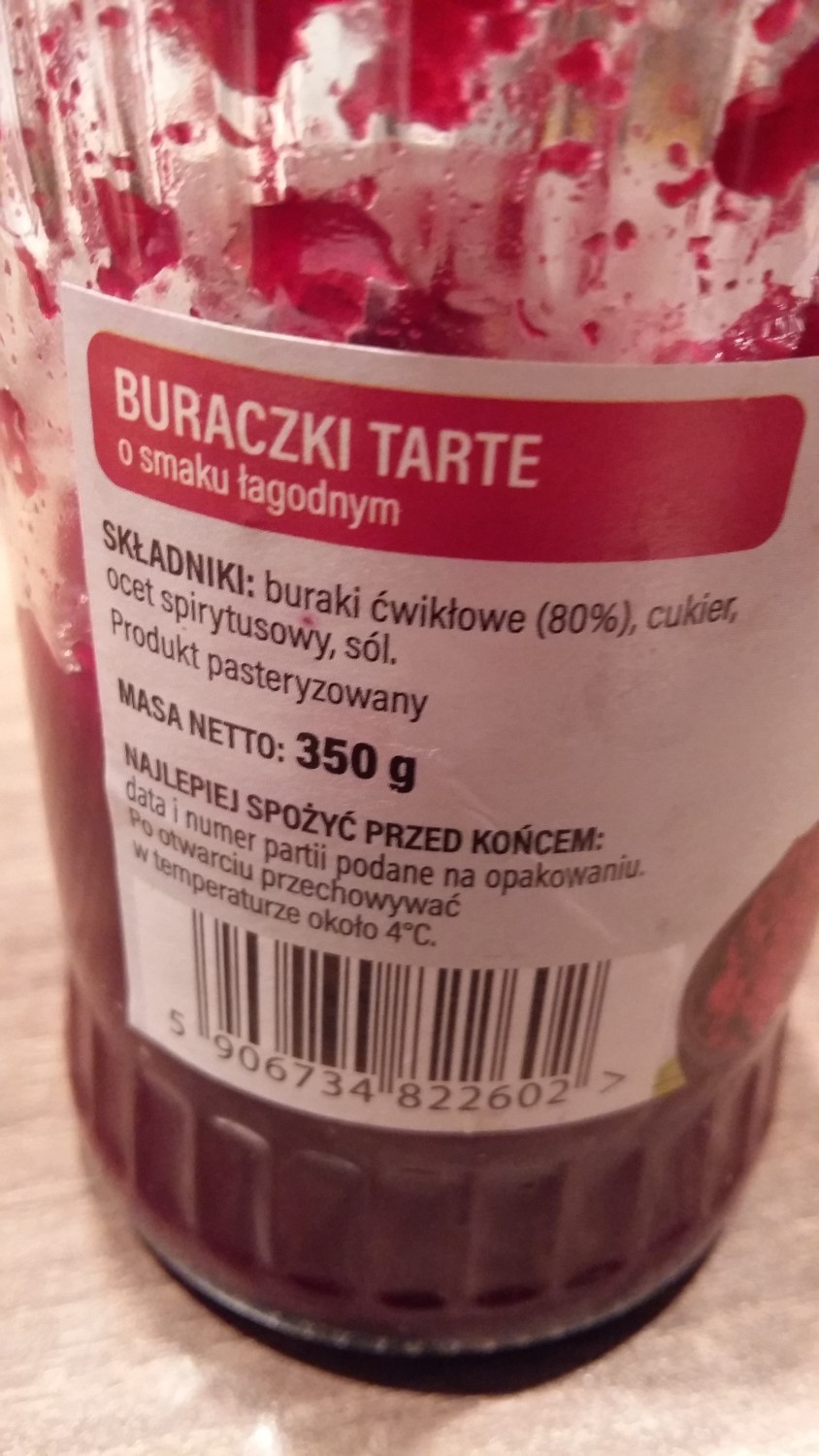 Produkt – Buraczki tarte o smaku łagodnym marki „Zaczarowany...