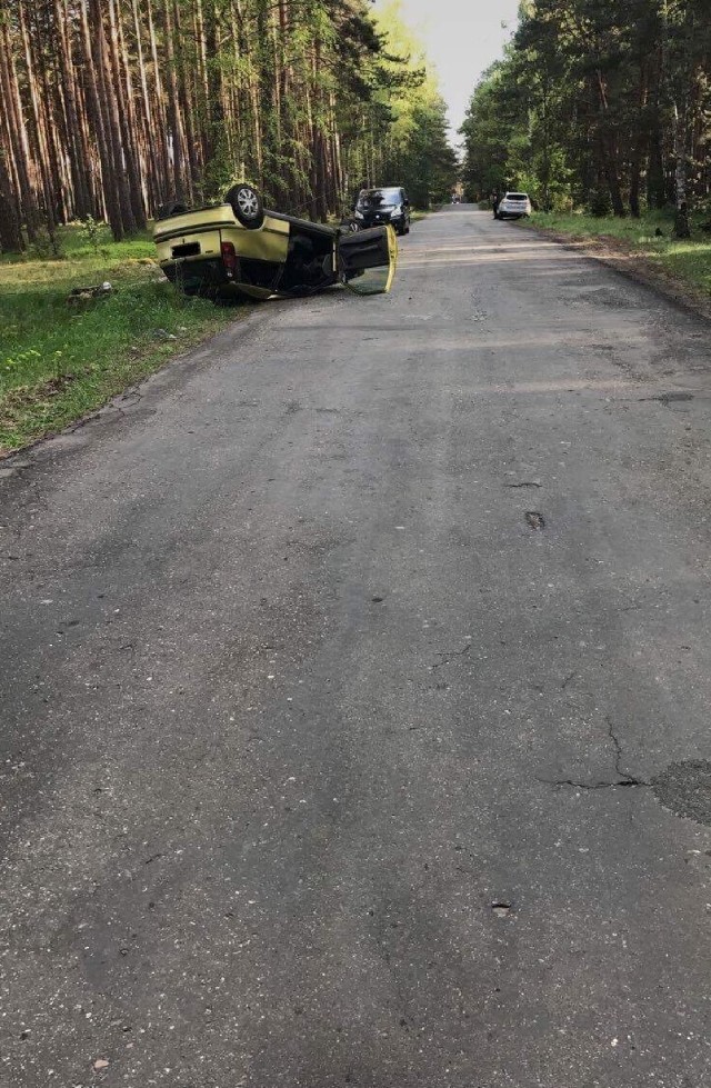 Wypadek w Radgoszczy 18.05.2017. Nikomu na szczęście nic się nie stało.