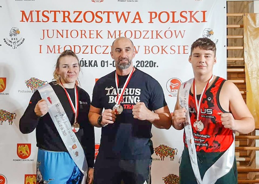 Martyna Jancelewicz, trener Remigiusz Gajewski i Alan Figura