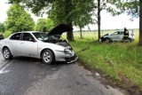 Wypadek w powiecie braniewskim. Czołowe zderzenie 2 samochodów osobowych [zdjęcia]