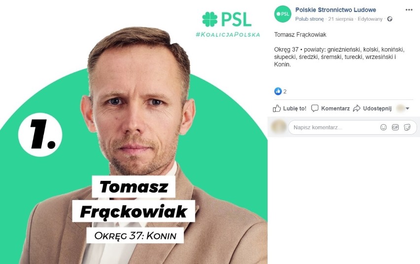 Tomasz Frąckowiak - wybory parlamentarne w Polsce 2019
