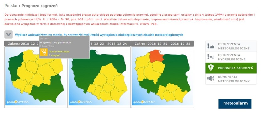 Powiat nowodworski. Jak alarmuje Instytut Meteorologi i...