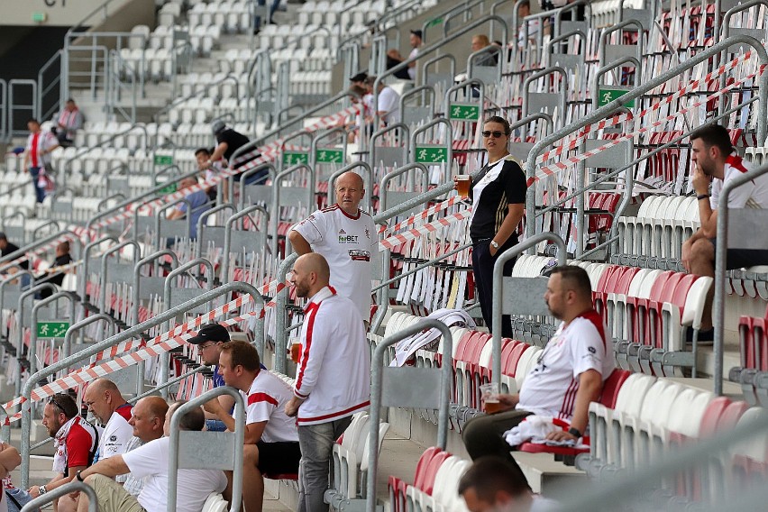 Fani ŁKS Łódź podczas meczu z Wisłą Kraków