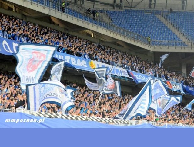 Lech - Wisła 0:1 doping, kibice Lecha