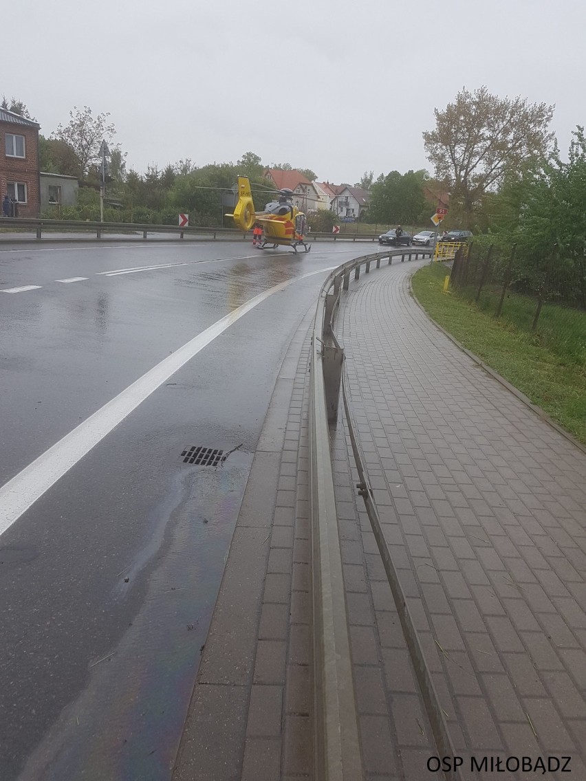 Wypadek na drodze krajowej nr 91 w Miłobądzu, niedaleko Tczewa