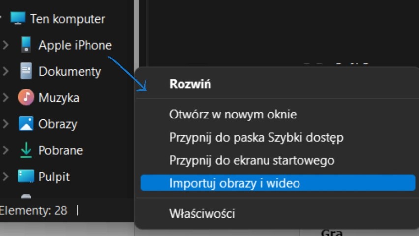 Można to zrobić z poziomu menu kontekstowego systemu.