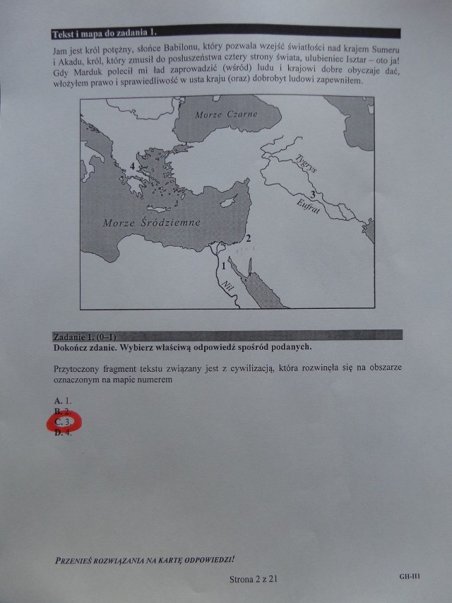 Egzamin test gimnazjalny 2015 z CKE. Historia, wos [ODPOWIEDZI, ARKUSZE]