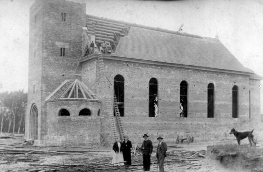 Budowa kościoła w Zapceniu - 1936