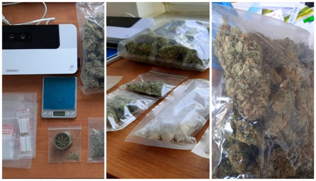 W mieszkaniu oraz w piwnicy 23-latka policjanci znaleźli kolejne woreczki z marihuaną, amfetaminą oraz jedną tabletkę ekstazy