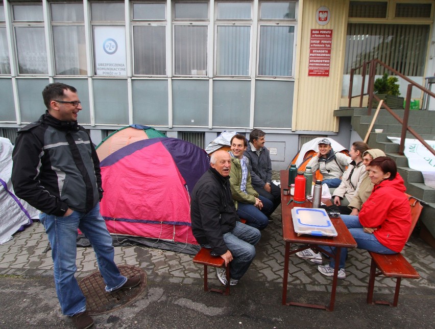 Protest pod starostwem. Będzie kontrola