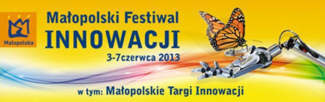 Baner Małopolskiego Festiwalu Innowacji w Krakowie.