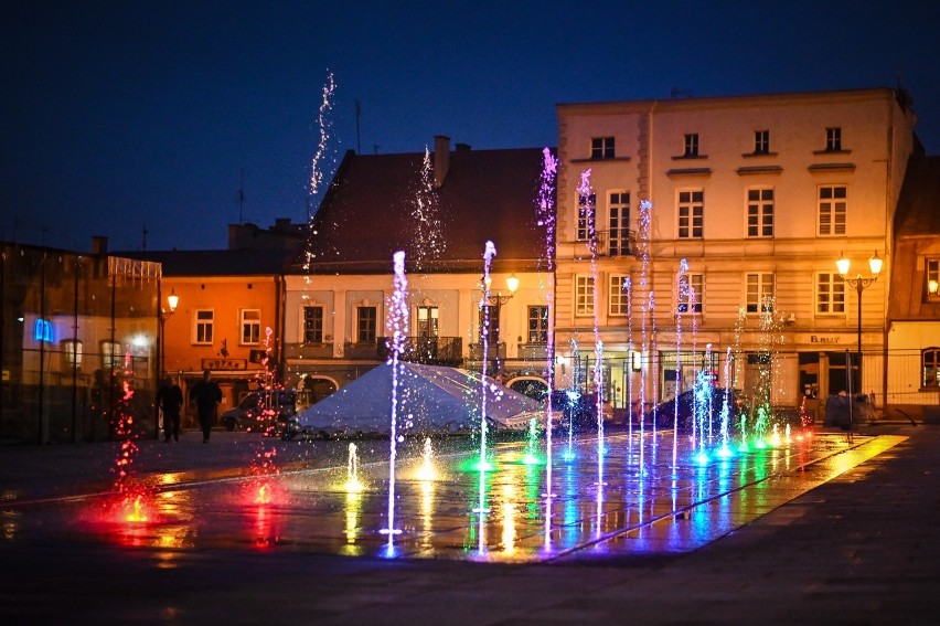 Próba fontann na Stary Rynku w Częstochowie