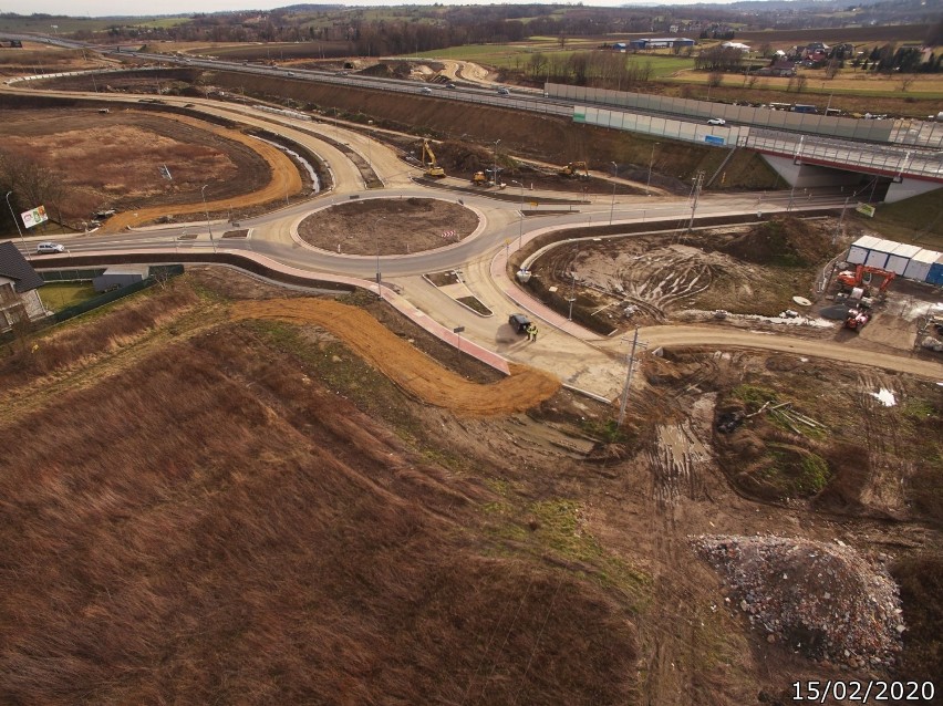 Węzeł Niepołomice łączą z autostradą A4. Będzie zawężenie pasów ruchu [ZDJĘCIA]