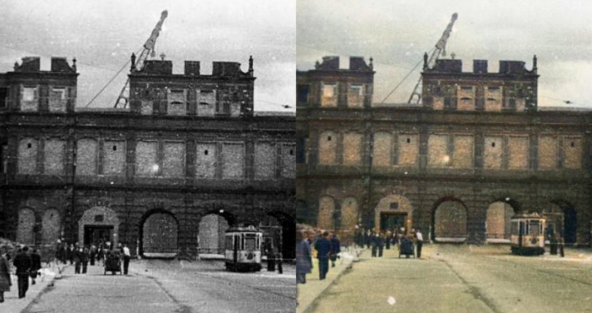 Gdańsk zdewastowany przez wojnę. Zniszczone miasto na zdjęciach sprzed lat. Teraz również w kolorze