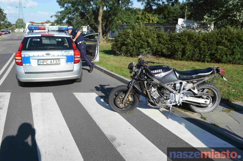 Szalony rajd pijanego motocyklisty zakończył się wypadkiem i pożarem na ul. Kaliskiej!