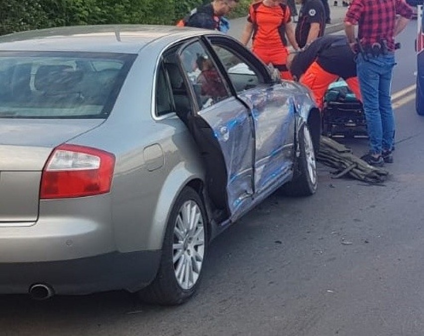 Wypadek przy ulicy Chrobrego w Krośnie Odrzańskim.